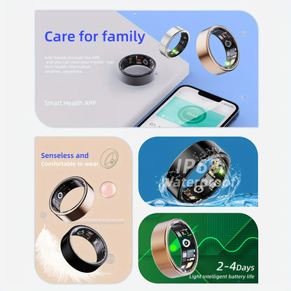 Smart Ring Health Tracker, Health Rings for Women & Men, Sports Couple Rings