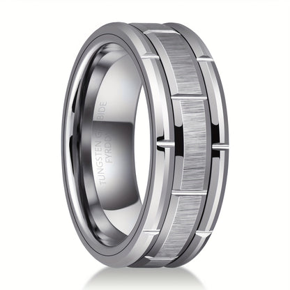 8mm Tungsten Rings For Men Women Wedding Band Comfort Fit Size 5-14.5