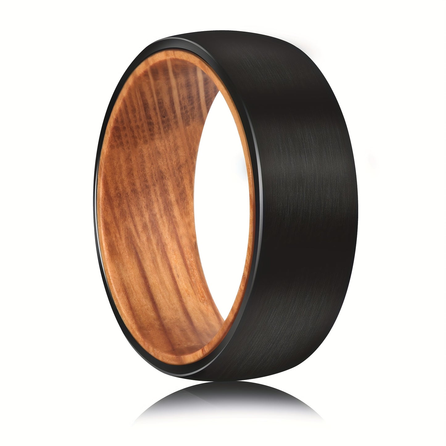 1Pc Tungsten Rings For Men Womens 8mm Black Fashion Promise Wedding Band Carbide Inner Hole